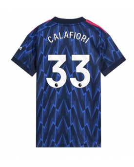 Billige Fotballdrakt Arsenal Riccardo Calafiori #33 Replika Bortedrakt Dame 2025-26 Kortermet Billige Fotballdrakt Arsenal Riccardo Calafiori #33 Replika Bortedrakt Dame 2025-26 Kortermet